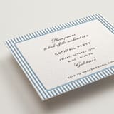 "Aperitif" - Letterpress Rehearsal Dinner Cards in Sky Blue by Megan Davis - Detail