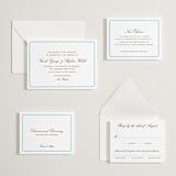"Aperitif" - Letterpress Rehearsal Dinner Cards in Robin's Egg | Cacao Bean by Megan Davis - Invitation Suite