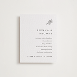 "Floral Cascade" - Letterpress Rehearsal Dinner Cards in Soft Black by Pixel and Hank - Front