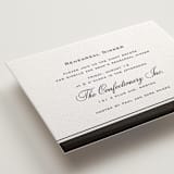 "krytharaki" - Letterpress Rehearsal Dinner Cards in Soft Black by chocomocacino - Detail