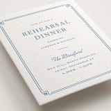 "Fleur Corner" - Letterpress Rehearsal Dinner Cards in Marine Blue by Carolyn MacLaren - Detail