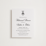 "Chic Union" - Letterpress Rehearsal Dinner Cards in Soft Black by Cass Loh - Front
