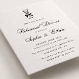 "Chic Union" - Letterpress Rehearsal Dinner Cards in Soft Black by Cass Loh - Detail