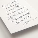 "Ink scribble" - Letterpress Rehearsal Dinner Invitations in Aegean by Adelyn T. - Detail