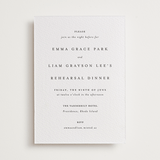 "A Thousand Years" - Letterpress Rehearsal Dinner Invitations in Soft Black by Design Lotus - Front
