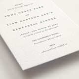 "A Thousand Years" - Letterpress Rehearsal Dinner Invitations in Soft Black by Design Lotus - Detail
