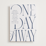 "A Day Away" - Letterpress Rehearsal Dinner Invitations in Aegean by Baumbirdy - Front