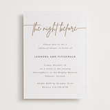 "Lilt" - Letterpress Rehearsal Dinner Invitations in Gravel by Kampai Designs - Front