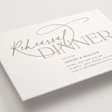 "Typographical" - Letterpress Rehearsal Dinner Invitations in Matte Gold by Nicole Barreto - Detail