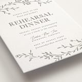 "Jasmine" - Letterpress Rehearsal Dinner Invitations in Ash by Vera Lim - Detail