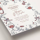 "Romantic night" - Letterpress Rehearsal Dinner Invitations in Aegean by Cass Loh - Detail
