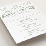 "On The Horizon" - Letterpress Multi-Event RSVP Cards in Mint by Paper Sun Studio - Detail