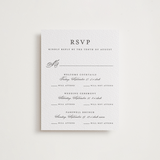 "classic composition" - Letterpress Multi-Event RSVP Cards in Soft Black by Olivia Raufman - Front