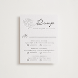 "my dearest" - Letterpress Multi-Event RSVP Cards in Soft Black | Blind Deboss by Qing Ji - Front