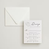 "my dearest" - Letterpress Multi-Event RSVP Cards in Soft Black | Blind Deboss by Qing Ji - Invitation with Envelope