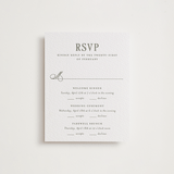 "Hepburn" - Letterpress Multi-Event RSVP Cards in Moss by Megan Davis - Front