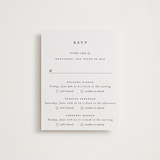 "A Thousand Years" - Letterpress Multi-Event RSVP Cards in Soft Black by Design Lotus - Front