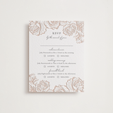 "In Bloom" - Letterpress Multi-Event RSVP Cards in Latte | Gravel by Jennifer Postorino - Front