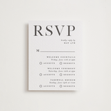 "Trio" - Letterpress Multi-Event RSVP Cards in Soft Black by Pixel and Hank - Front