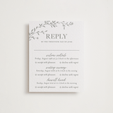 "Jasmine" - Letterpress Multi-Event RSVP Cards in Ash by Vera Lim - Front