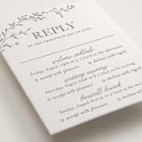 "Jasmine" - Letterpress Multi-Event RSVP Cards in Ash by Vera Lim - Detail