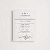"Gathered" - Letterpress Multi-Event RSVP Cards in Pistachio | Soft Black by Susan Moyal - Front