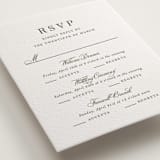 "Bevel" - Letterpress Multi-Event RSVP Cards in Moss by Megan Davis - Detail