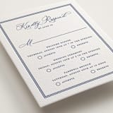 "Starboard" - Letterpress Multi-Event RSVP Cards in Lapis by Pixel and Hank - Detail