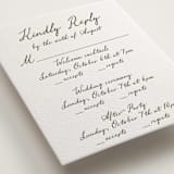 "Handwritten" - Letterpress Multi-Event RSVP Cards in Moss by Cass Loh - Detail