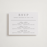 "Classy Type" - Letterpress Multi-Event RSVP Cards in Soft Black by Hooray Creative - Front