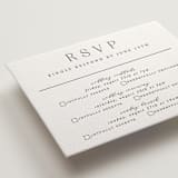 "Classy Type" - Letterpress Multi-Event RSVP Cards in Soft Black by Hooray Creative - Detail