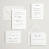 "Classy Type" - Letterpress Multi-Event RSVP Cards in Soft Black by Hooray Creative - Invitation Suite
