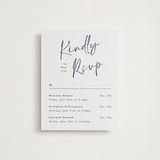 "Ink scribble" - Letterpress Multi-Event RSVP Cards in Aegean by Adelyn T. - Front