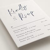 "Ink scribble" - Letterpress Multi-Event RSVP Cards in Aegean by Adelyn T. - Detail