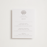 "Simple Seashell" - Letterpress Multi-Event RSVP Cards in Dove Grey by Hannah Bowman - Front