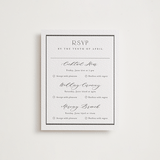 "Luster" - Letterpress Multi-Event RSVP Cards in Black by Stacey Meacham - Front