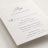 "Empire" - Letterpress Multi-Event RSVP Cards in Aegean by Jennifer Postorino - Detail