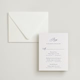 "Empire" - Letterpress Multi-Event RSVP Cards in Blueberry by Jennifer Postorino - Invitation with Envelope