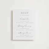 "Modern Air" - Letterpress Multi-Event RSVP Cards in Provincial Blue by Stacey Meacham - Front