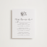 "Wedding Press" - Letterpress Multi-Event RSVP Cards in Graphite by Chris Griffith - Front
