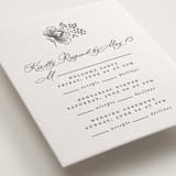 "Wedding Press" - Letterpress Multi-Event RSVP Cards in Graphite by Chris Griffith - Detail