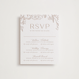 "Camellia.." - Letterpress Multi-Event RSVP Cards in Latte by Vera Lim - Front