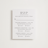 "Minimalist Monogram" - Letterpress Multi-Event RSVP Cards in Soft Black by Olivia Raufman - Front