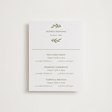 "Greenery Vine" - Letterpress Multi-Event RSVP Cards in Pistachio by Susan Moyal - Front