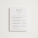 "Mountain Serenity" - Letterpress Multi-Event RSVP Cards in Graphite by Lucrecia Caporale - Front