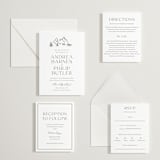 "Mountain Serenity" - Letterpress Multi-Event RSVP Cards in Graphite by Lucrecia Caporale - Invitation Suite