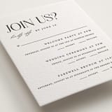 "Tallest" - Letterpress Multi-Event RSVP Cards in Soft Black by Pixel and Hank - Detail
