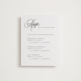 "Us" - Letterpress Multi-Event RSVP Cards in Soft Black by Nicole Walsh - Front