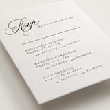 "Us" - Letterpress Multi-Event RSVP Cards in Soft Black by Nicole Walsh - Detail