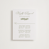 "Simply Elegant" - Letterpress Multi-Event RSVP Cards in Pistachio by Yaling Hou Suzuki - Front